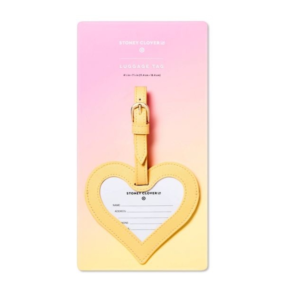 Stoney Clover Lane X Target Luggage Tag Heart Yellow